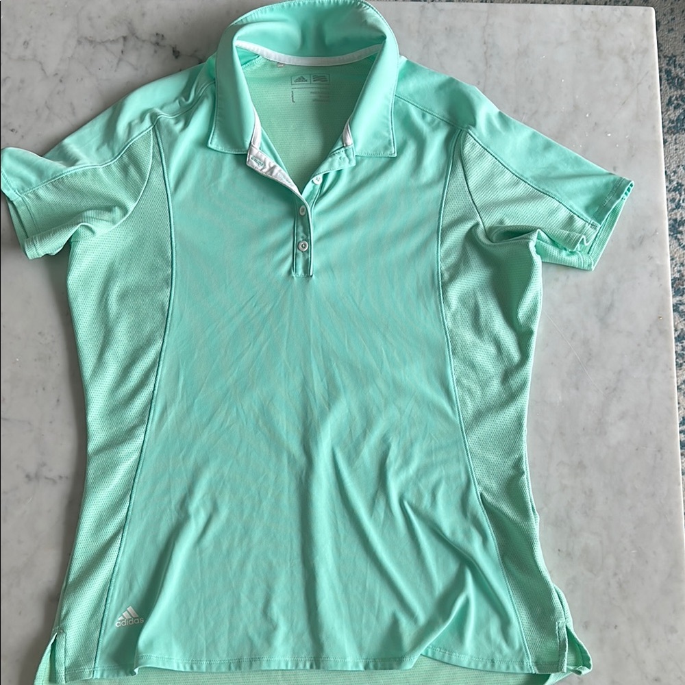 Adidas Women's Mint Green Polo Shirt